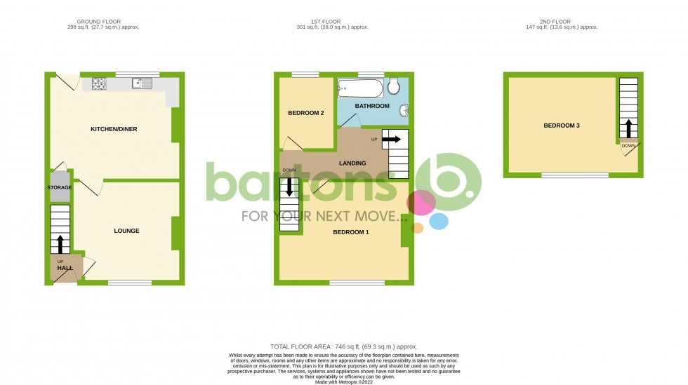 Floorplan for Howard Road, Bramley