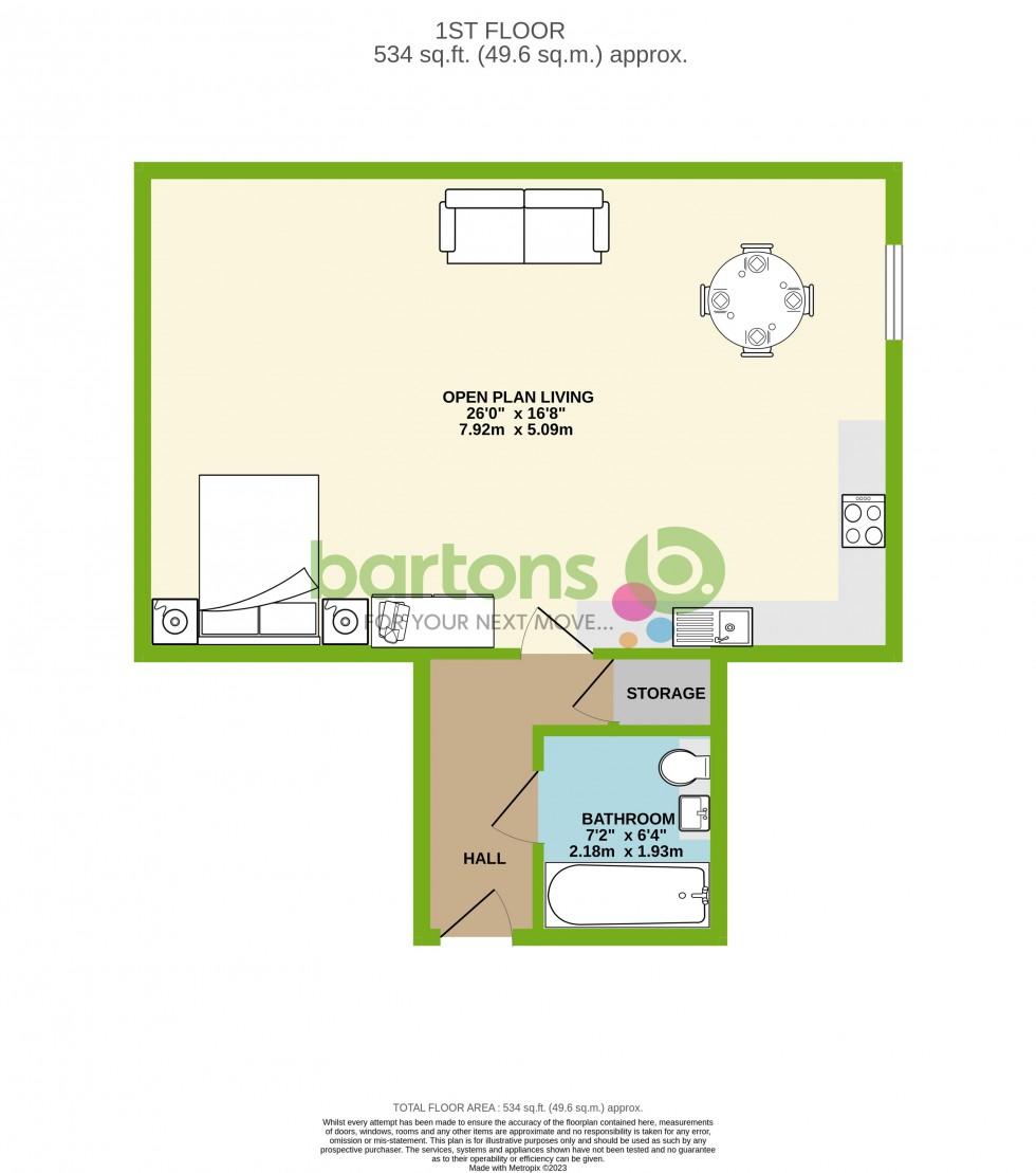 Floorplan for Clifton Park View, Rotherham Centre
