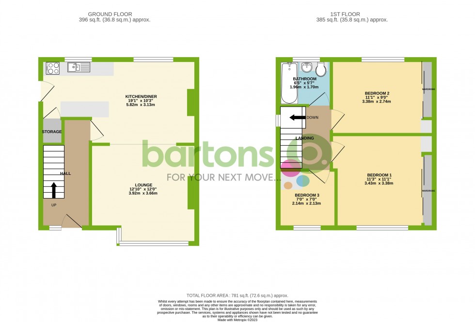 Floorplan for Larch Avenue, Wickersley