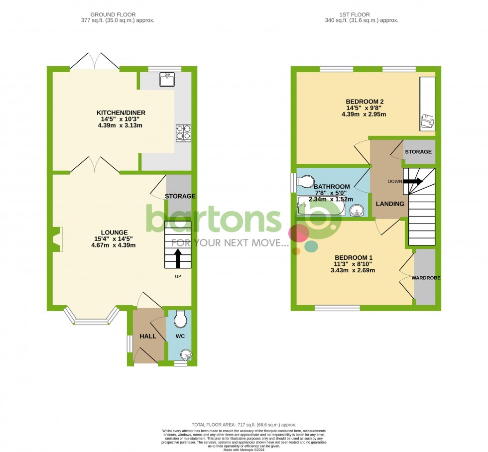 Floorplan for Carlton Way, Treeton