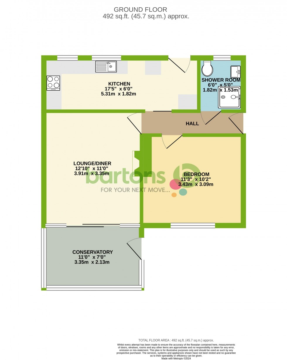 Floorplan for Milton Close, Greasbrough