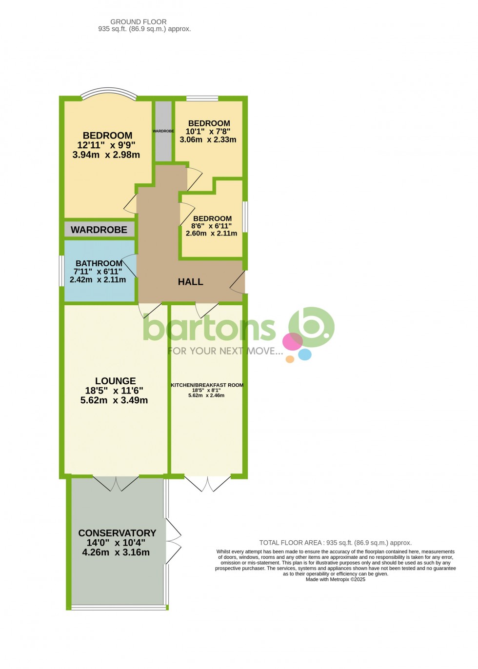 Floorplan for Sawn Moor Avenue, Thurcroft