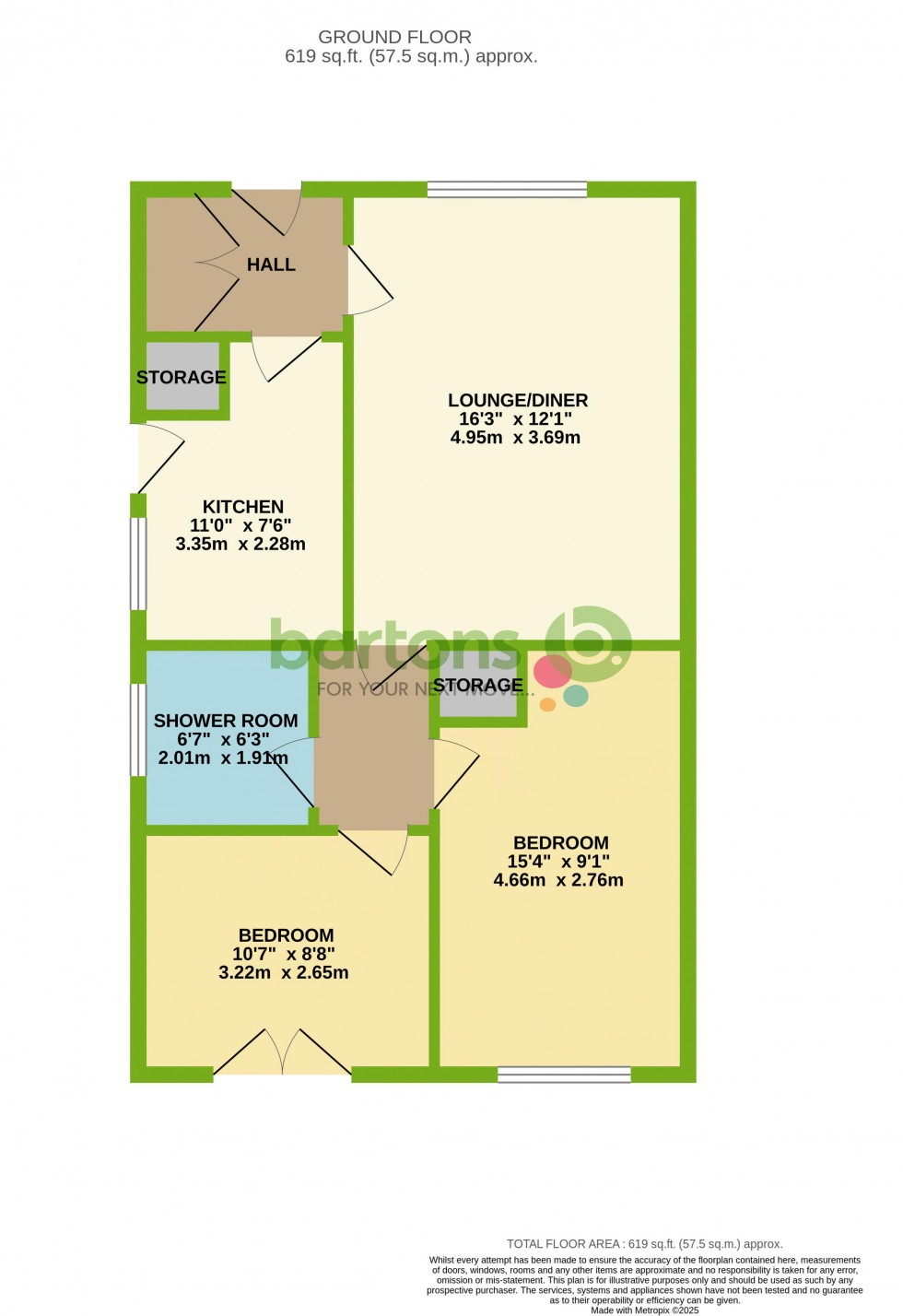 Floorplan for Sheldrake Close, THORPE HESLEY