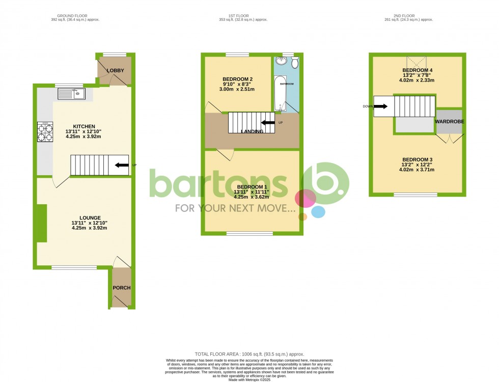 Floorplan for Cross Street, Bramley