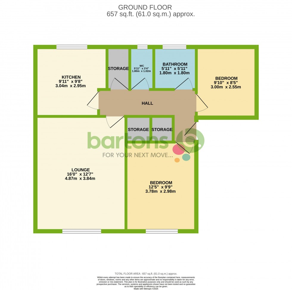 Floorplan for Broom Court, Broom