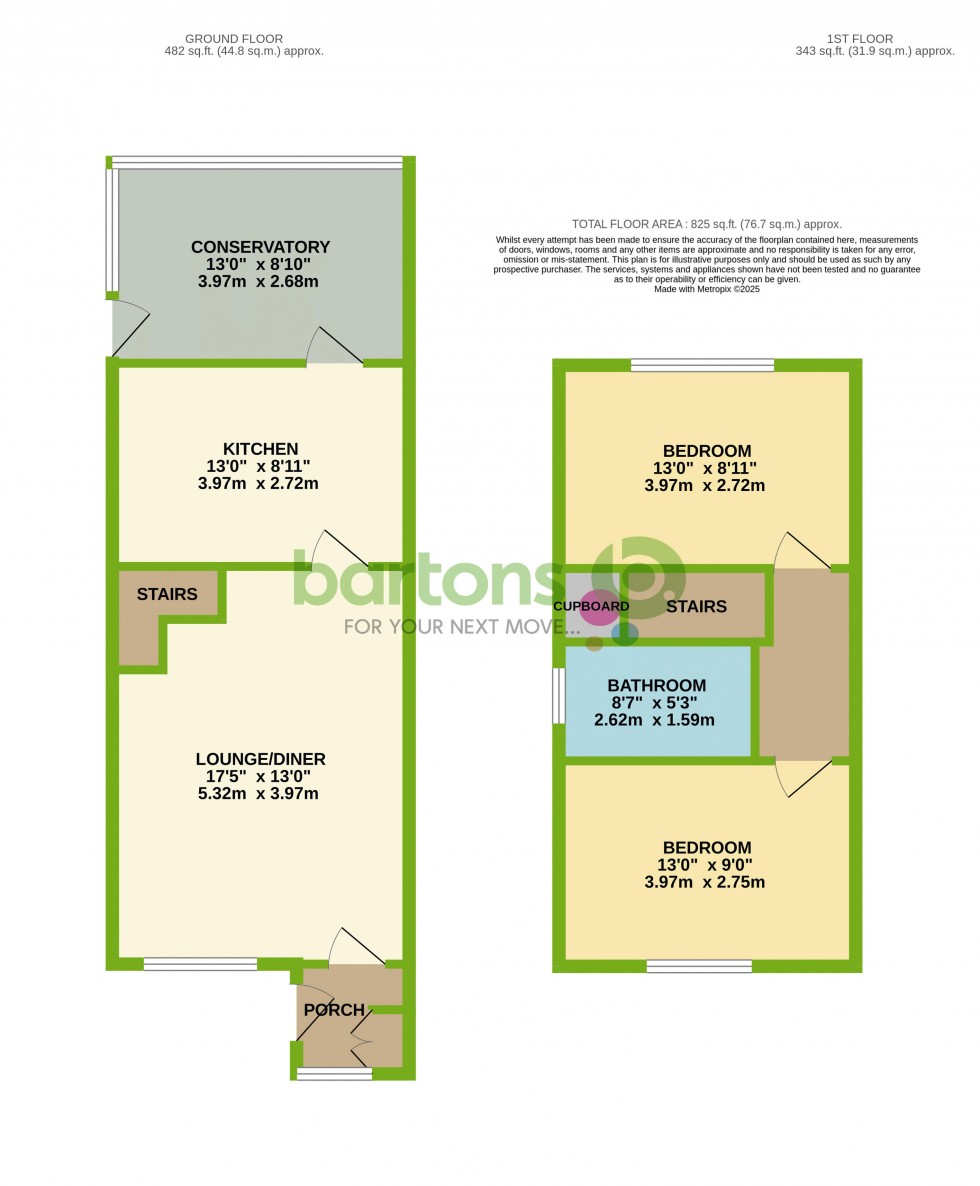 Floorplan for Goldcrest Walk, THORPE HESLEY