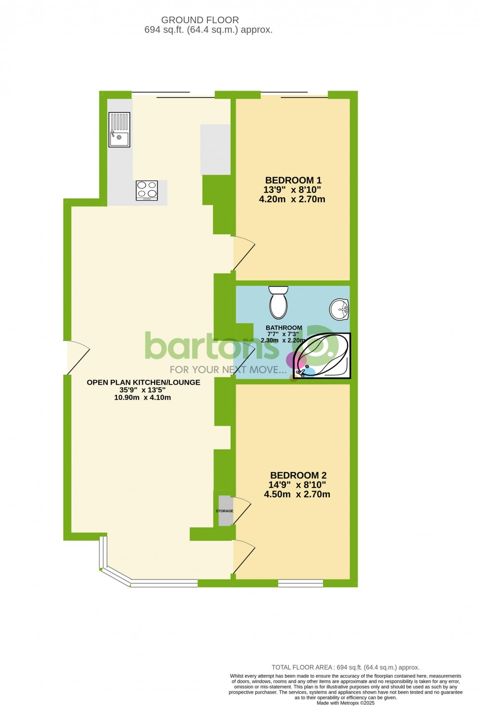 Floorplan for Kings Way, Moorgate