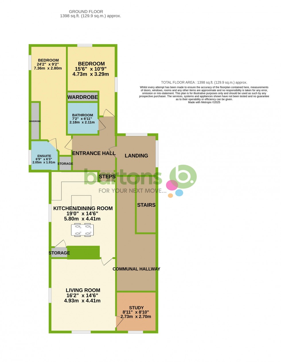 Floorplan for Moorgate Road, Moorgate