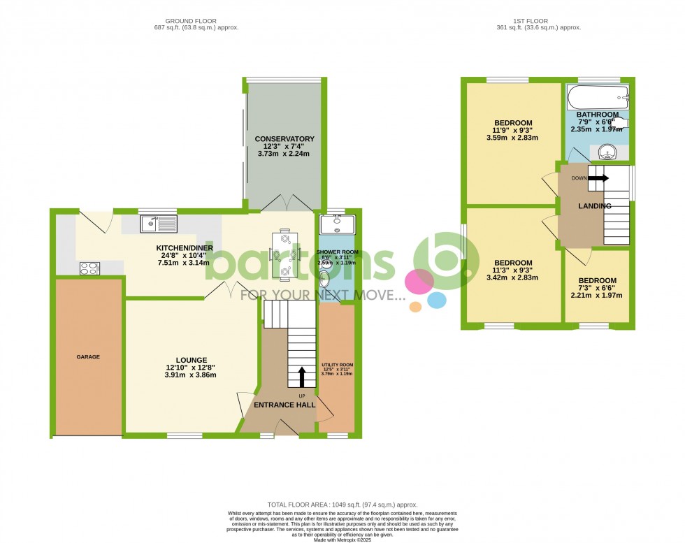Floorplan for Manor Approach, Kimberworth