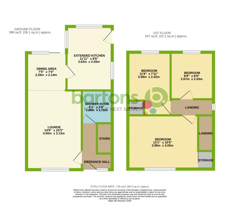 Floorplan for Hall Road, MOORGATE