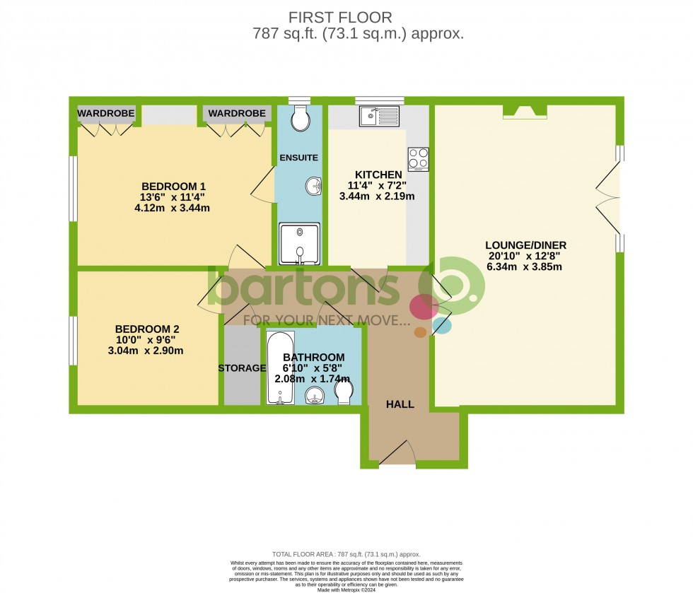 Floorplan for The Limes, BROOM