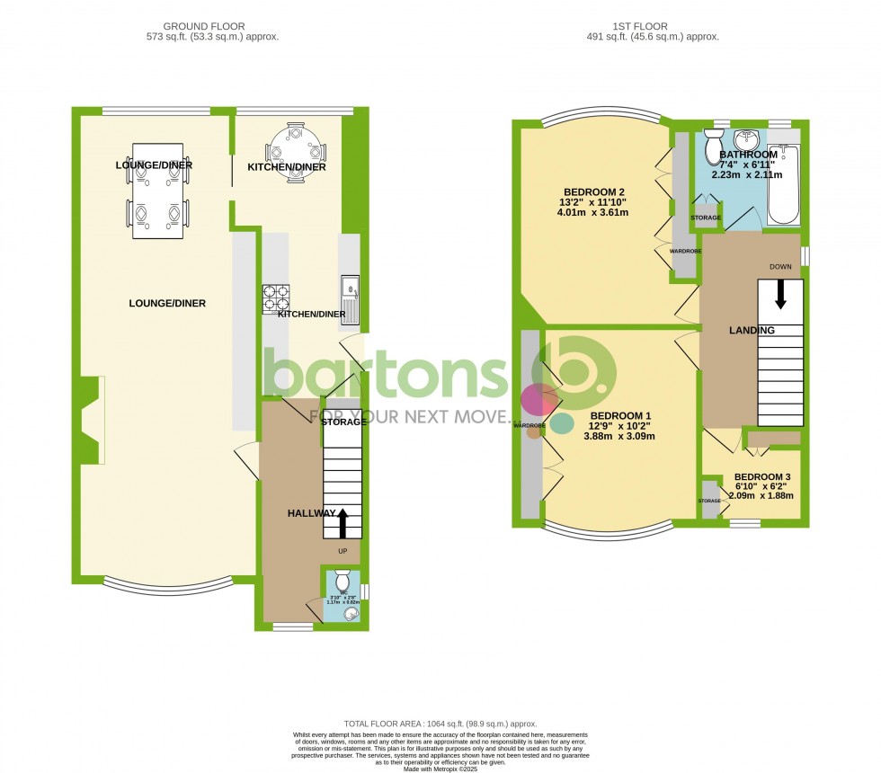 Floorplan for Renishaw Avenue, Rotherham