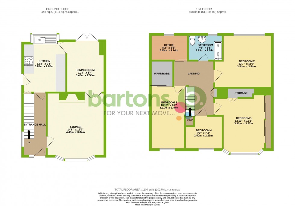 Floorplan for Leedham Road, Brecks