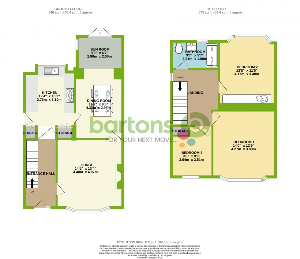 Floorplan for Warde Aldam Crescent, Wickersley