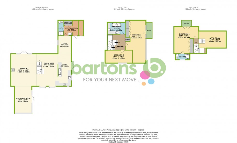 Floorplan for Brock House, Ripon Road, Ripon