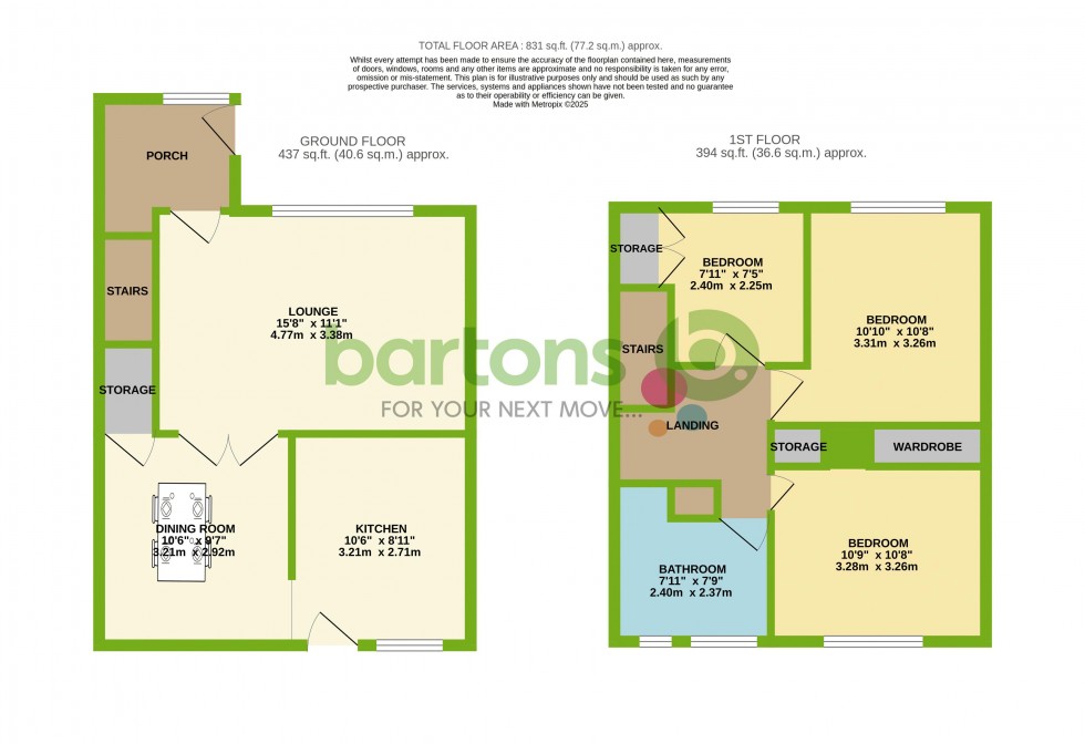 Floorplan for Miller Dale Drive, BRINSWORTH