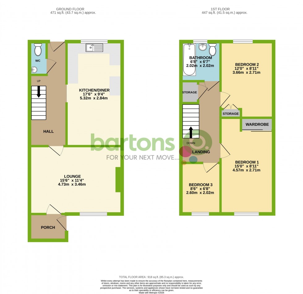 Floorplan for Pike Road, Brinsworth