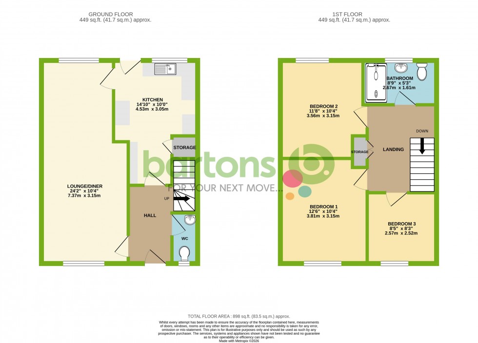 Floorplan for Whitegate Walk, Rockingham