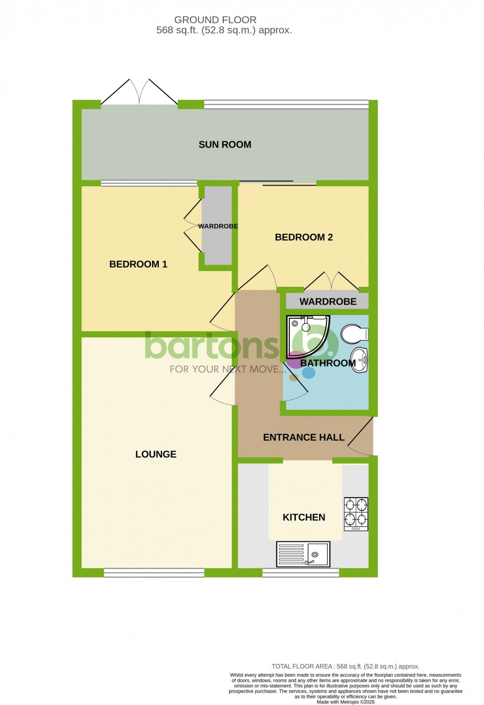 Floorplan for Kynance Crescent, Brinsworth