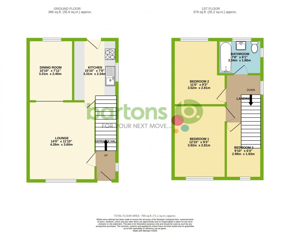 Floorplan for Quarry Lane, North Anston