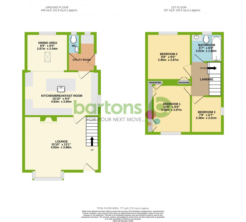 Floorplan for Brecks Crescent, Rotherham