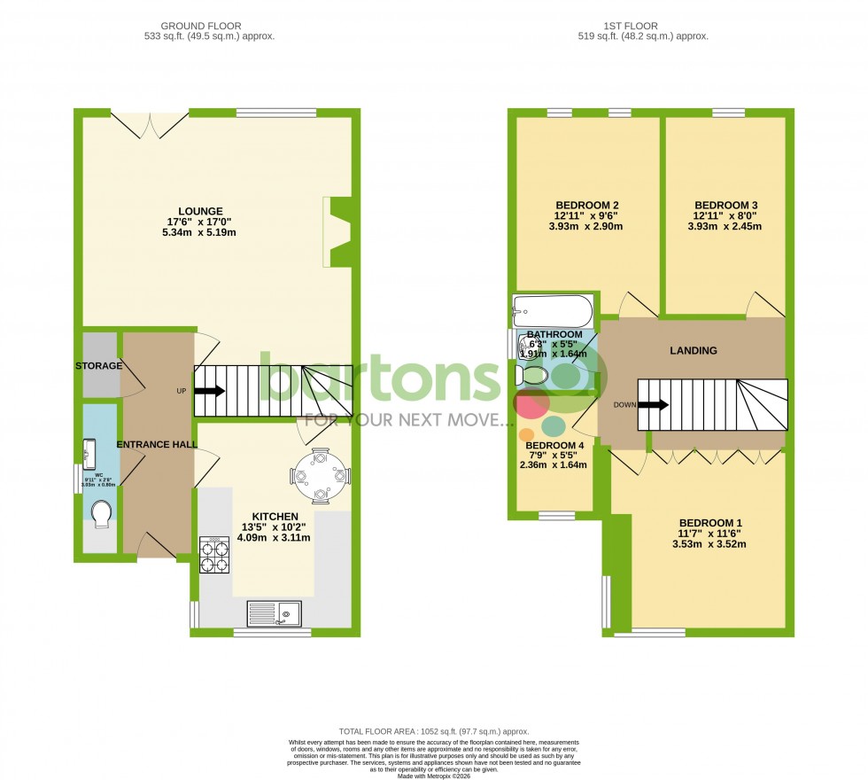 Floorplan for Haworth Crescent, Moorgate