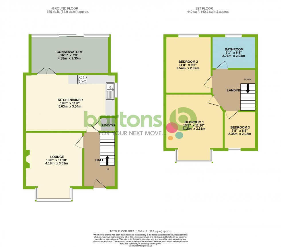 Floorplan for Broom Lane, Rotherham